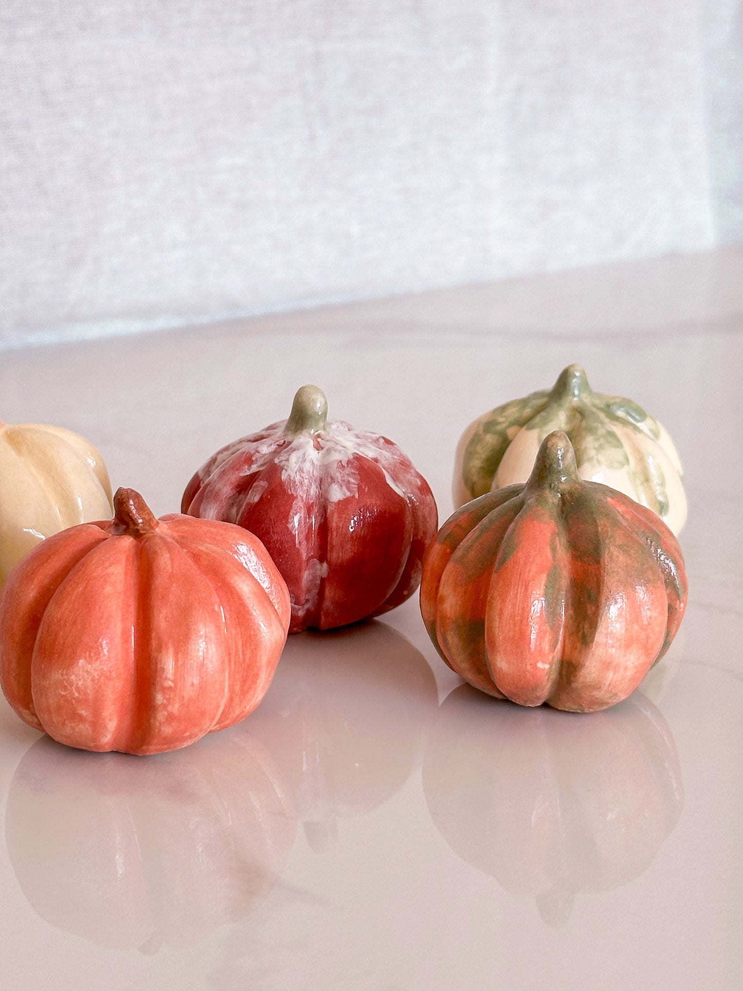 Dovlecel Decorativ Portocaliu cu Verde