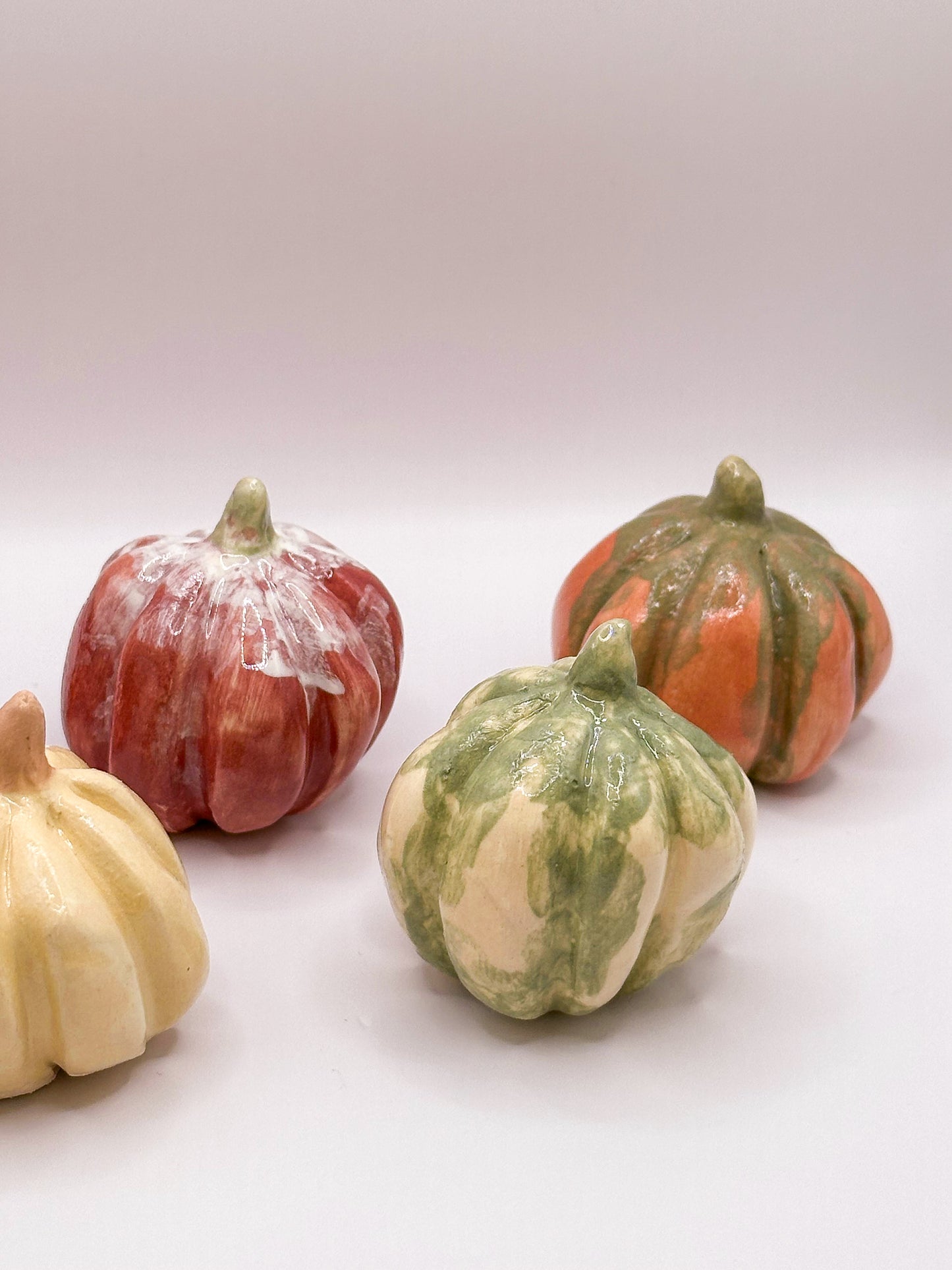 Dovlecel Decorativ Crem cu Verde