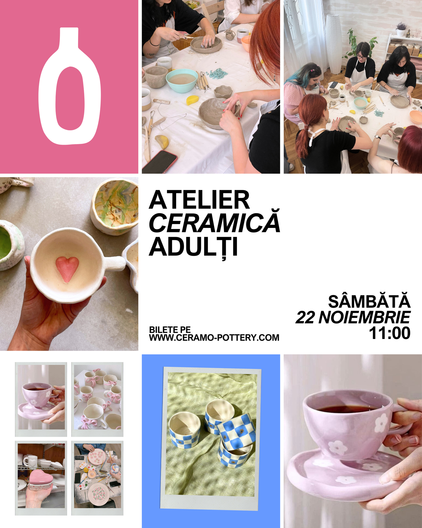 Atelier ceramică adulți 22 noiembrie, ora 11