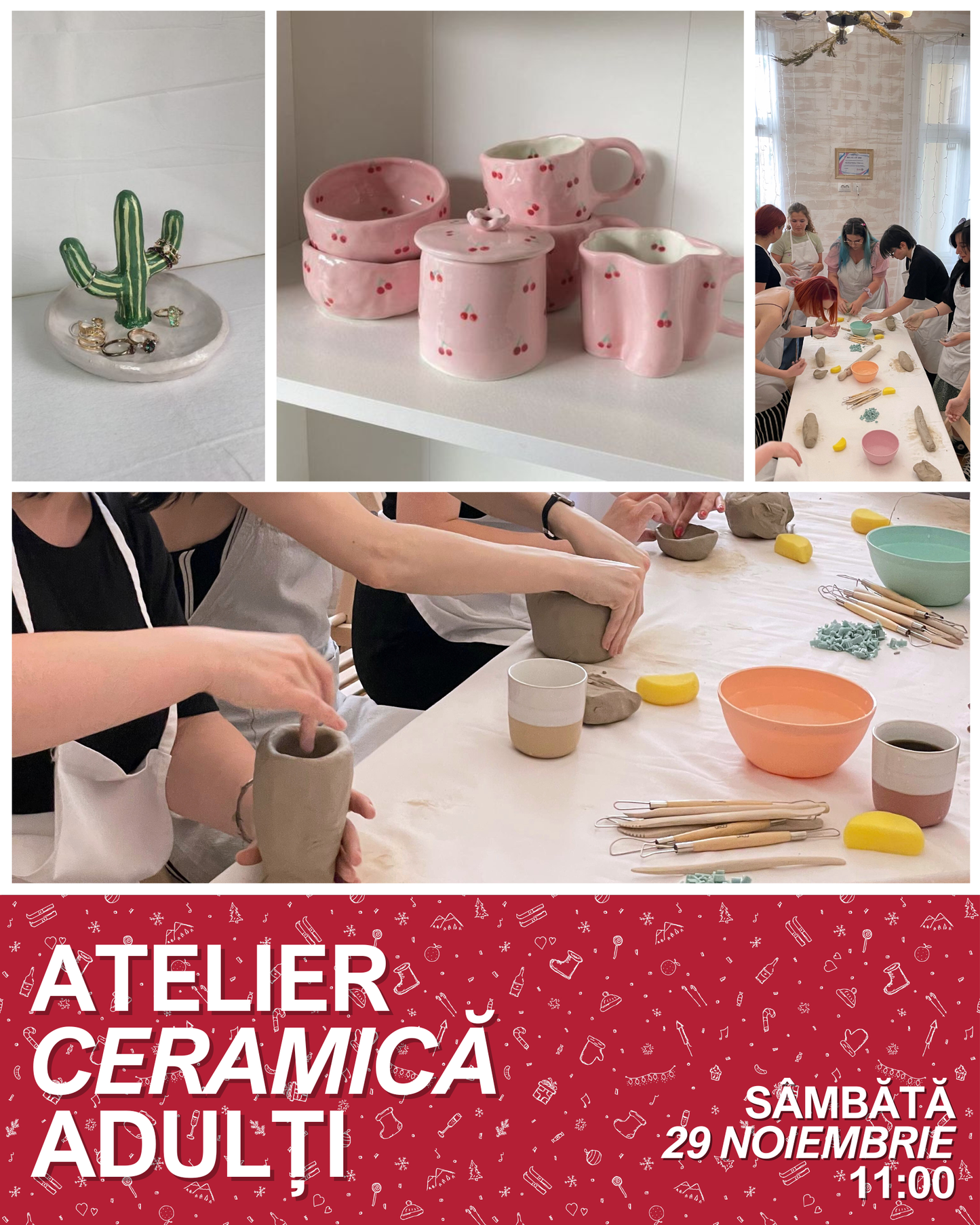 Atelier ceramică adulți 29 noiembrie, ora 11